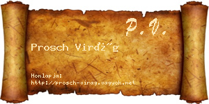 Prosch Virág névjegykártya