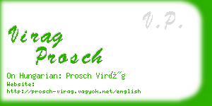 virag prosch business card